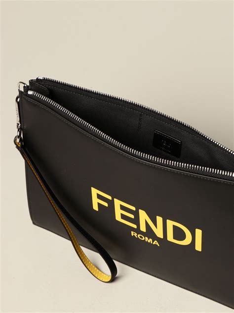 fendi logo clutch purse|fendi leather clutch handbags.